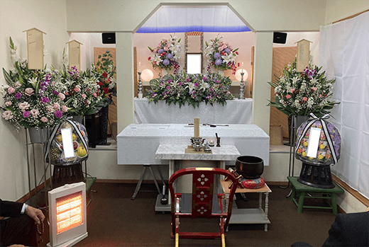 泉勝院ホールでの家族葬の写真